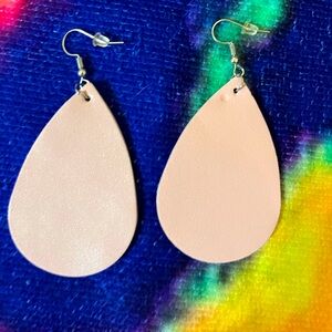 Faux leather pinkish earrings brand new...